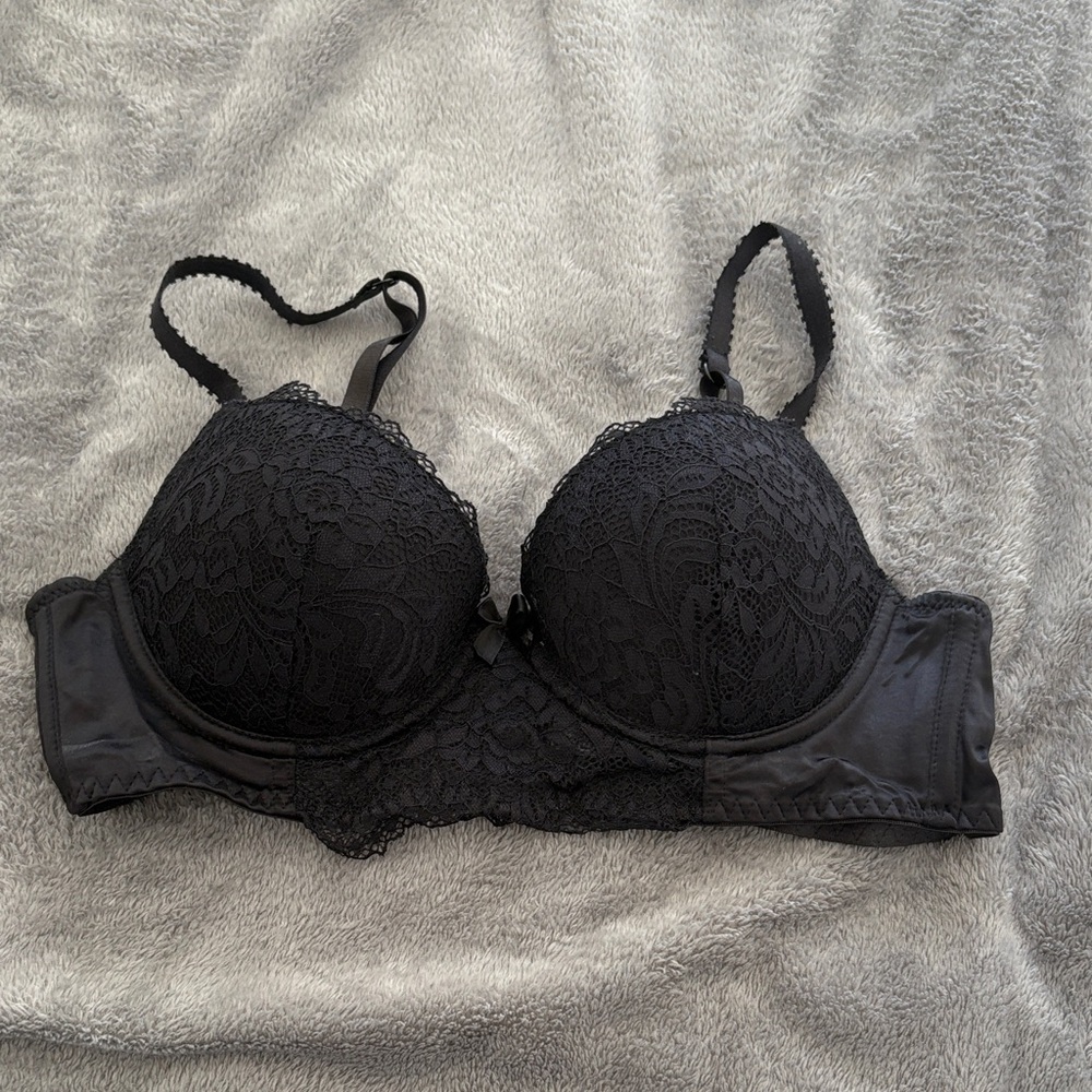 Elegant Black Lace Bra